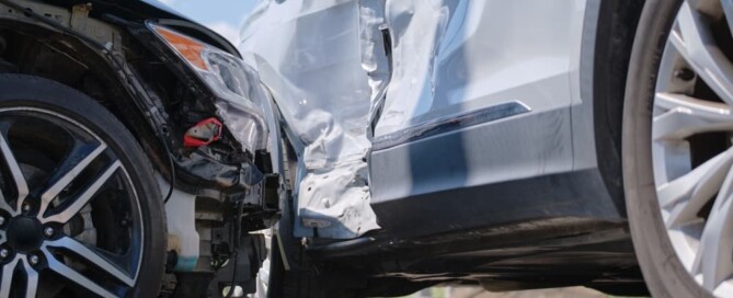 Side impact collision between two cars